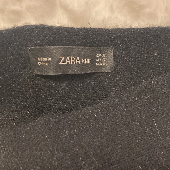 💕Zara knit dark navy (almost black) skirt - Picture 3 of 3